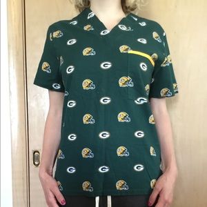 GB Packers Scrub Top XS